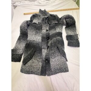 Dollhouse outerwear wool blend peacoat mid length women's size Medium Ombré Y2K